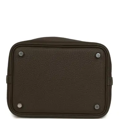 HERMÈS Hermes Picotin Lock 18 Vert Loden Clemence Palladium Hardware | Thumbnail 6 HERMÈS Hermes Picotin Lock 18 Vert Loden Clemence Palladium Hardware | Thumbnail 6