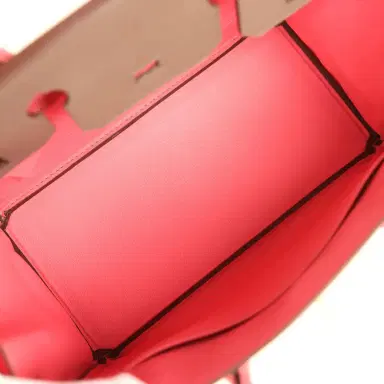 HERMÈS Hermes Special Order (HSS) Birkin 30 Etain and Rose Azalee Epsom Brushed Gold Hardware | Thumbnail 8 HERMÈS Hermes Special Order (HSS) Birkin 30 Etain and Rose Azalee Epsom Brushed Gold Hardware | Thumbnail 8