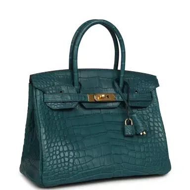 HERMÈS Pre-owned Hermes Birkin 30 Colvert Matte Alligator Gold Hardware | Thumbnail 2 HERMÈS Pre-owned Hermes Birkin 30 Colvert Matte Alligator Gold Hardware | Thumbnail 2