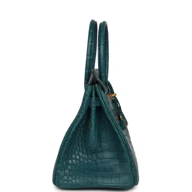 HERMÈS Pre-owned Hermes Birkin 30 Colvert Matte Alligator Gold Hardware | Thumbnail 3 HERMÈS Pre-owned Hermes Birkin 30 Colvert Matte Alligator Gold Hardware | Thumbnail 3