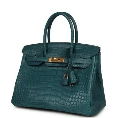 HERMÈS Pre-owned Hermes Birkin 30 Colvert Matte Alligator Gold Hardware | Thumbnail 5 HERMÈS Pre-owned Hermes Birkin 30 Colvert Matte Alligator Gold Hardware | Thumbnail 5