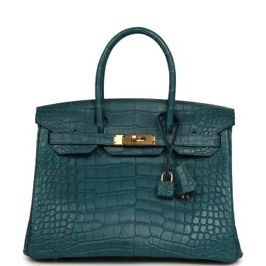 HERMÈS Pre-owned Hermes Birkin 30 Colvert Matte Alligator Gold Hardware | Thumbnail 1 HERMÈS Pre-owned Hermes Birkin 30 Colvert Matte Alligator Gold Hardware | Thumbnail 1