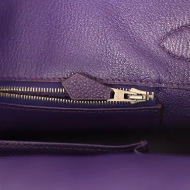 HERMÈS Vintage Hermes Shoulder Birkin 42 JPG Iris Togo Palladium Hardware | Thumbnail 9 HERMÈS Vintage Hermes Shoulder Birkin 42 JPG Iris Togo Palladium Hardware | Thumbnail 9