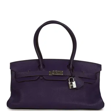 HERMÈS Vintage Hermes Shoulder Birkin 42 JPG Iris Togo Palladium Hardware | Thumbnail 1 HERMÈS Vintage Hermes Shoulder Birkin 42 JPG Iris Togo Palladium Hardware | Thumbnail 1