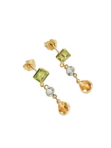 JIA JIA Chakra 14-karat Gold Peridot, Topaz And Citrine Earrings | Thumbnail 1 JIA JIA Chakra 14-karat Gold Peridot, Topaz And Citrine Earrings | Thumbnail 1
