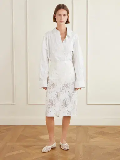 RÓHE Lace Linen-blend Midi Skirt | Thumbnail 2 RÓHE Lace Linen-blend Midi Skirt | Thumbnail 2