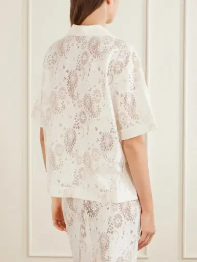 RÓHE Embroidered Linen-blend Lace Shirt | Thumbnail 3 RÓHE Embroidered Linen-blend Lace Shirt | Thumbnail 3