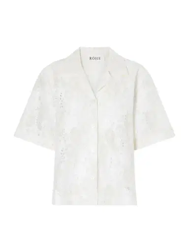 RÓHE Embroidered Linen-blend Lace Shirt | Thumbnail 1 RÓHE Embroidered Linen-blend Lace Shirt | Thumbnail 1