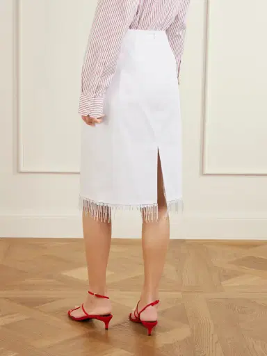 RÓHE Lace-trimmed Cotton Midi Skirt | Thumbnail 4 RÓHE Lace-trimmed Cotton Midi Skirt | Thumbnail 4