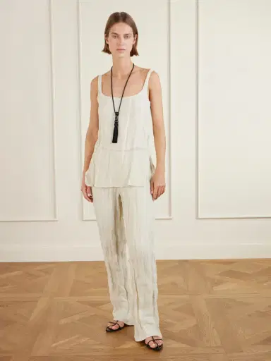 RÓHE Crinkled Cotton-blend Wide-leg Pants | Thumbnail 2 RÓHE Crinkled Cotton-blend Wide-leg Pants | Thumbnail 2