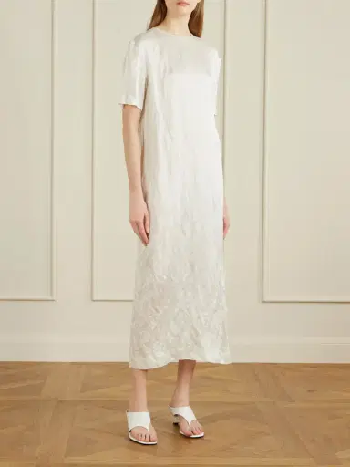 Khaite Webber Crinkled-voile Midi Dress | Thumbnail 2 Khaite Webber Crinkled-voile Midi Dress | Thumbnail 2