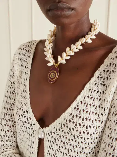 TOHUM Gold-plated, Seashell And Ceramic Necklace | Thumbnail 2 TOHUM Gold-plated, Seashell And Ceramic Necklace | Thumbnail 2