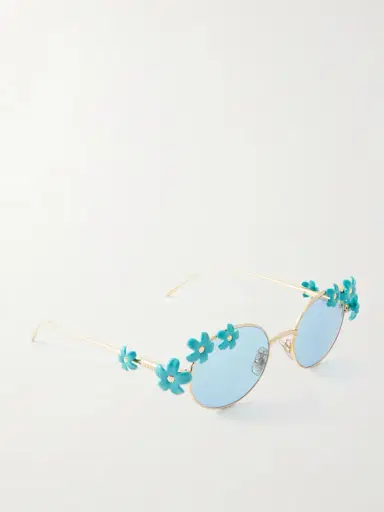 Loewe + Paula's Ibiza Embellished Round-frame Gold-tone Sunglasses | Thumbnail 3 Loewe + Paula's Ibiza Embellished Round-frame Gold-tone Sunglasses | Thumbnail 3