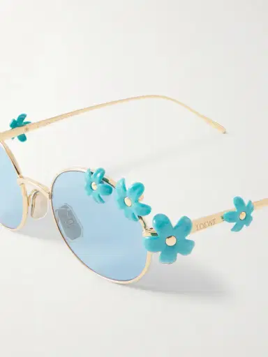 Loewe + Paula's Ibiza Embellished Round-frame Gold-tone Sunglasses | Thumbnail 4 Loewe + Paula's Ibiza Embellished Round-frame Gold-tone Sunglasses | Thumbnail 4