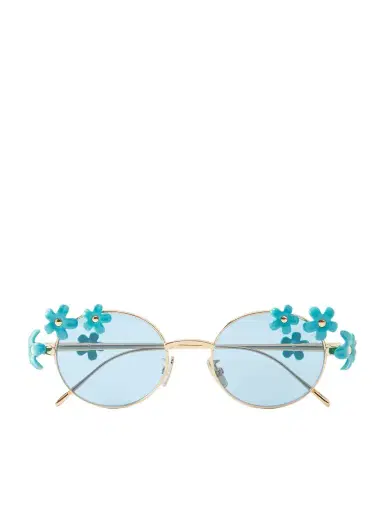 Loewe + Paula's Ibiza Embellished Round-frame Gold-tone Sunglasses | Thumbnail 1 Loewe + Paula's Ibiza Embellished Round-frame Gold-tone Sunglasses | Thumbnail 1