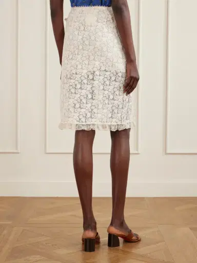 DÔEN Aurella Ruffled Embroidered Mesh Midi Skirt | Thumbnail 4 DÔEN Aurella Ruffled Embroidered Mesh Midi Skirt | Thumbnail 4