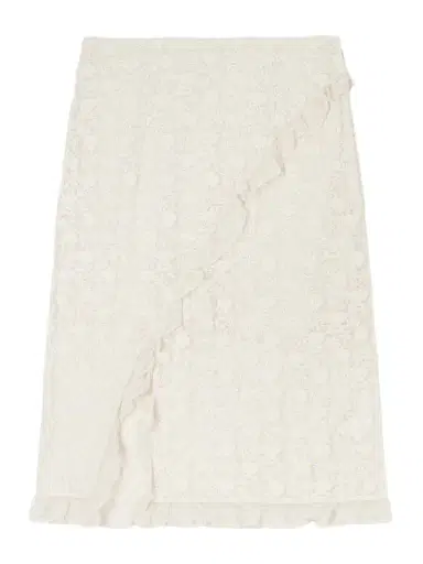 DÔEN Aurella Ruffled Embroidered Mesh Midi Skirt | Thumbnail 1 DÔEN Aurella Ruffled Embroidered Mesh Midi Skirt | Thumbnail 1