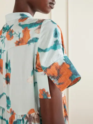 Erdem Tiered Floral-print Cotton Mini Dress | Thumbnail 4 Erdem Tiered Floral-print Cotton Mini Dress | Thumbnail 4