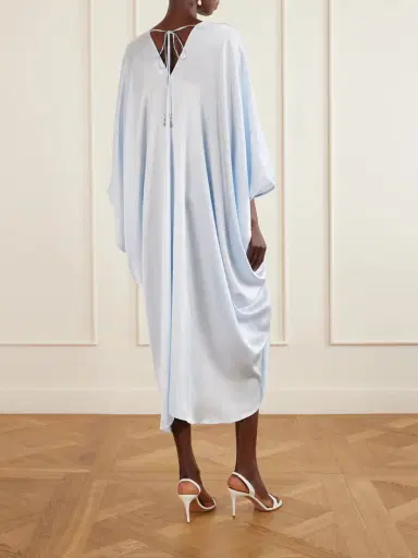 Camilla Draped Silk-satin Kaftan | Thumbnail 3 Camilla Draped Silk-satin Kaftan | Thumbnail 3