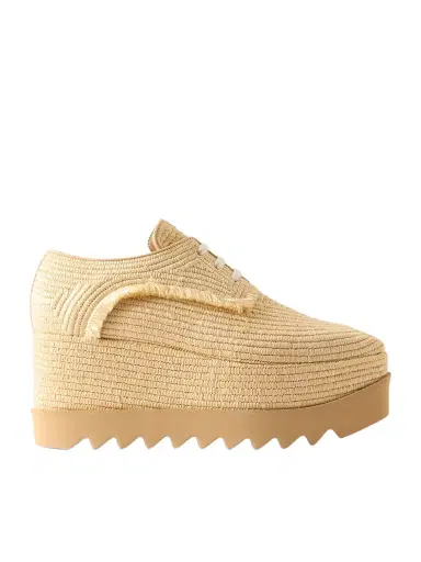 Stella McCartney Elyse Woven Raffia Platform Brogues | Thumbnail 1 Stella McCartney Elyse Woven Raffia Platform Brogues | Thumbnail 1