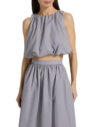AMUR Women's Ravina Gathered Bubble-Hem Top - Nimbus | Thumbnail 3 AMUR Women's Ravina Gathered Bubble-Hem Top - Nimbus | Thumbnail 3
