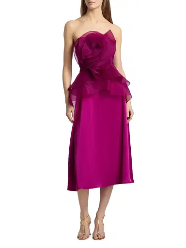 THEIA Women's Victoria Draped Rose Cocktail | Thumbnail 3 THEIA Women's Victoria Draped Rose Cocktail | Thumbnail 3