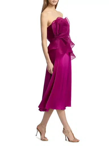 THEIA Women's Victoria Draped Rose Cocktail - Sangria - Size 14 | Thumbnail 4 THEIA Women's Victoria Draped Rose Cocktail - Sangria - Size 14 | Thumbnail 4