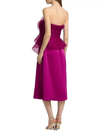 THEIA Women's Victoria Draped Rose Cocktail - Sangria - Size 14 | Thumbnail 5 THEIA Women's Victoria Draped Rose Cocktail - Sangria - Size 14 | Thumbnail 5