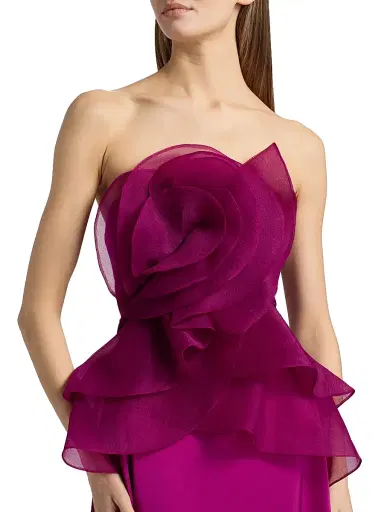 THEIA Women's Victoria Draped Rose Cocktail - Sangria - Size 14 | Thumbnail 6 THEIA Women's Victoria Draped Rose Cocktail - Sangria - Size 14 | Thumbnail 6