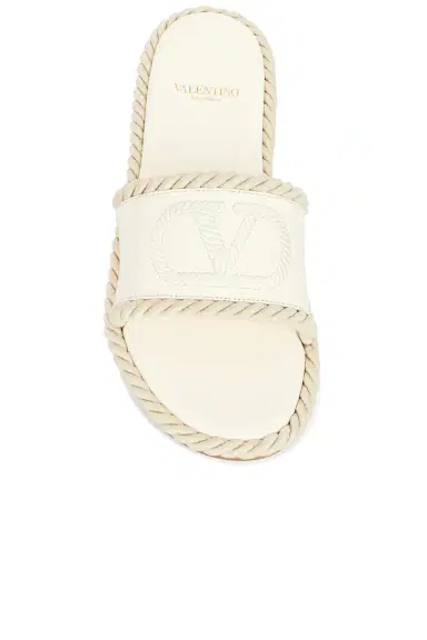 Valentino Garavani V Logo Torchon Slide Espadrilles | Thumbnail 4 Valentino Garavani V Logo Torchon Slide Espadrilles | Thumbnail 4