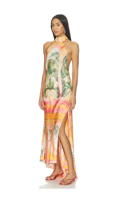 Falguni Shane Peacock Sunset Haven Open Back Low Halter Dress | Thumbnail 2 Falguni Shane Peacock Sunset Haven Open Back Low Halter Dress | Thumbnail 2