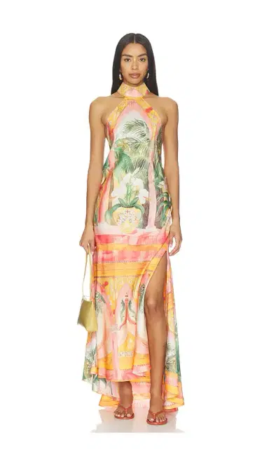 Falguni Shane Peacock Sunset Haven Open Back Low Halter Dress | Thumbnail 1 Falguni Shane Peacock Sunset Haven Open Back Low Halter Dress | Thumbnail 1
