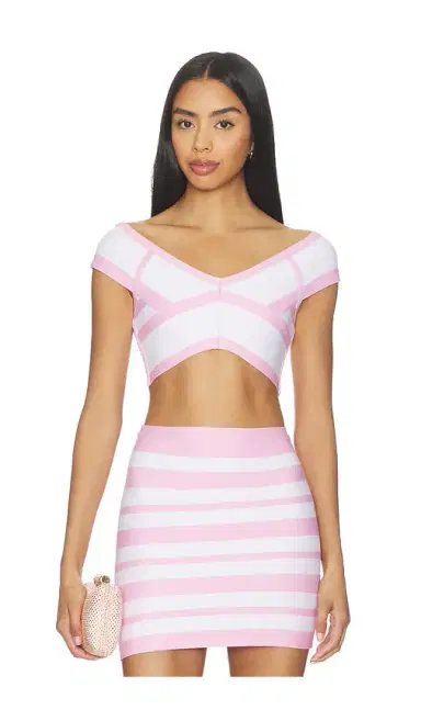 Herve Leger The Spotlight Crop Top | Thumbnail 1 Herve Leger The Spotlight Crop Top | Thumbnail 1