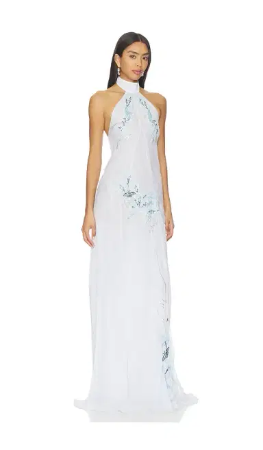 Muma World Blue Vine Embroidered Belmira Dress | Thumbnail 2 Muma World Blue Vine Embroidered Belmira Dress | Thumbnail 2