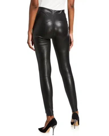 ALICE + OLIVIA Maddox Leather High-Waist Side Zip Leggings | Thumbnail 1 ALICE + OLIVIA Maddox Leather High-Waist Side Zip Leggings | Thumbnail 1