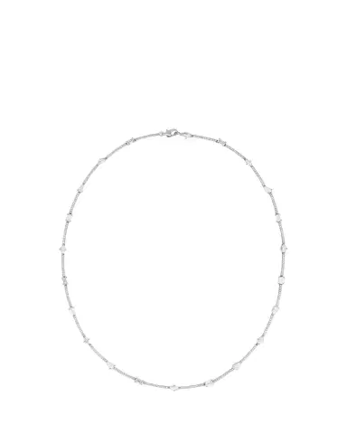 Lana 14K White Gold Fancies Curve Link Necklace with Diamonds, 16"L | Thumbnail 1 Lana 14K White Gold Fancies Curve Link Necklace with Diamonds, 16"L | Thumbnail 1