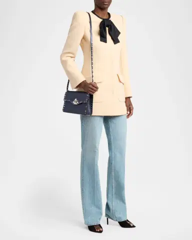 Valentino Garavani Small Rockstud & Rhinestone Metallic Leather Crossbody Bag | Thumbnail 9 Valentino Garavani Small Rockstud & Rhinestone Metallic Leather Crossbody Bag | Thumbnail 9