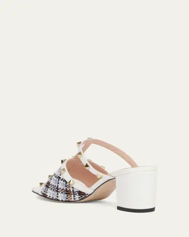Valentino Garavani 60mm Rockstud Leather Block-Heel Mules | Thumbnail 4 Valentino Garavani 60mm Rockstud Leather Block-Heel Mules | Thumbnail 4