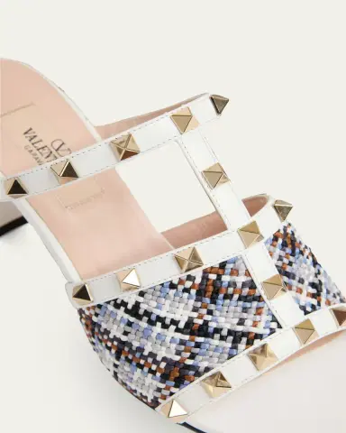 Valentino Garavani 60mm Rockstud Leather Block-Heel Mules | Thumbnail 5 Valentino Garavani 60mm Rockstud Leather Block-Heel Mules | Thumbnail 5