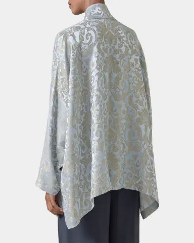 Eskandar Wide Longer Back Chinese Collar Shirt - Mid Plus Length | Thumbnail 6 Eskandar Wide Longer Back Chinese Collar Shirt - Mid Plus Length | Thumbnail 6
