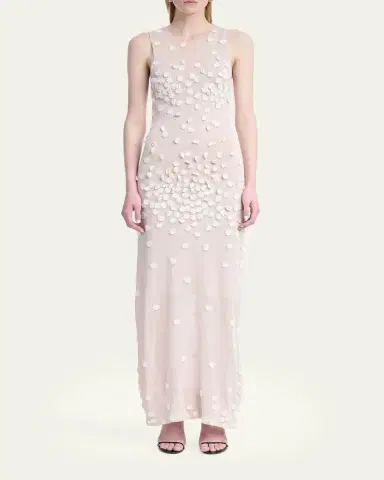 Altuzarra Nelly Degrade Flower Applique Mesh Maxi Dress | Thumbnail 2 Altuzarra Nelly Degrade Flower Applique Mesh Maxi Dress | Thumbnail 2