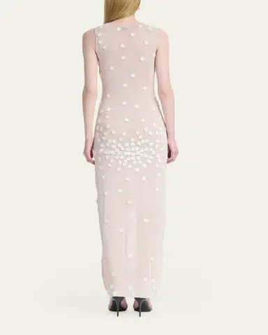 Altuzarra Nelly Degrade Flower Applique Mesh Maxi Dress | Thumbnail 3 Altuzarra Nelly Degrade Flower Applique Mesh Maxi Dress | Thumbnail 3