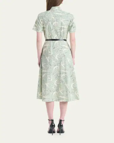 Altuzarra Kieran Bird-Print Cotton Belted Midi Shirtdress | Thumbnail 3 Altuzarra Kieran Bird-Print Cotton Belted Midi Shirtdress | Thumbnail 3