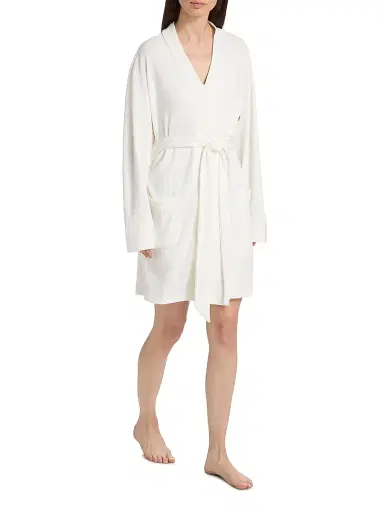 Polo Ralph Lauren Women's Waffle-Knit Cotton-Blend Belted Robe | Thumbnail 2 Polo Ralph Lauren Women's Waffle-Knit Cotton-Blend Belted Robe | Thumbnail 2