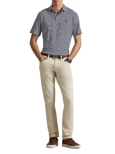 Polo Ralph Lauren Men's Striped Cotton Logo Polo Shirt | Thumbnail 2 Polo Ralph Lauren Men's Striped Cotton Logo Polo Shirt | Thumbnail 2