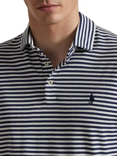 Polo Ralph Lauren Men's Striped Cotton Logo Polo Shirt | Thumbnail 5 Polo Ralph Lauren Men's Striped Cotton Logo Polo Shirt | Thumbnail 5