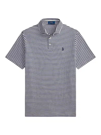 Polo Ralph Lauren Men's Striped Cotton Logo Polo Shirt | Thumbnail 1 Polo Ralph Lauren Men's Striped Cotton Logo Polo Shirt | Thumbnail 1