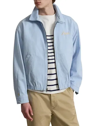 Polo Ralph Lauren Men's Cotton Twill Drop-Shoulder Windbreaker Jacket - Southport Blue | Thumbnail 3 Polo Ralph Lauren Men's Cotton Twill Drop-Shoulder Windbreaker Jacket - Southport Blue | Thumbnail 3