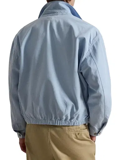 Polo Ralph Lauren Men's Cotton Twill Drop-Shoulder Windbreaker Jacket - Southport Blue | Thumbnail 4 Polo Ralph Lauren Men's Cotton Twill Drop-Shoulder Windbreaker Jacket - Southport Blue | Thumbnail 4