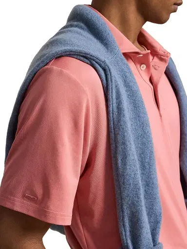 RLX Ralph Lauren Men's Lightweight Airflow Jersey Short-Sleeve Polo Shirt - Desert Rose | Thumbnail 6 RLX Ralph Lauren Men's Lightweight Airflow Jersey Short-Sleeve Polo Shirt - Desert Rose | Thumbnail 6
